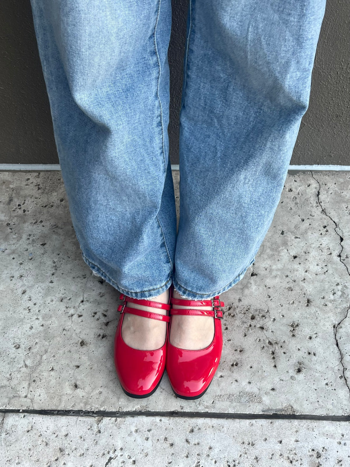 zapatos flats estilo mary jane de doble traba