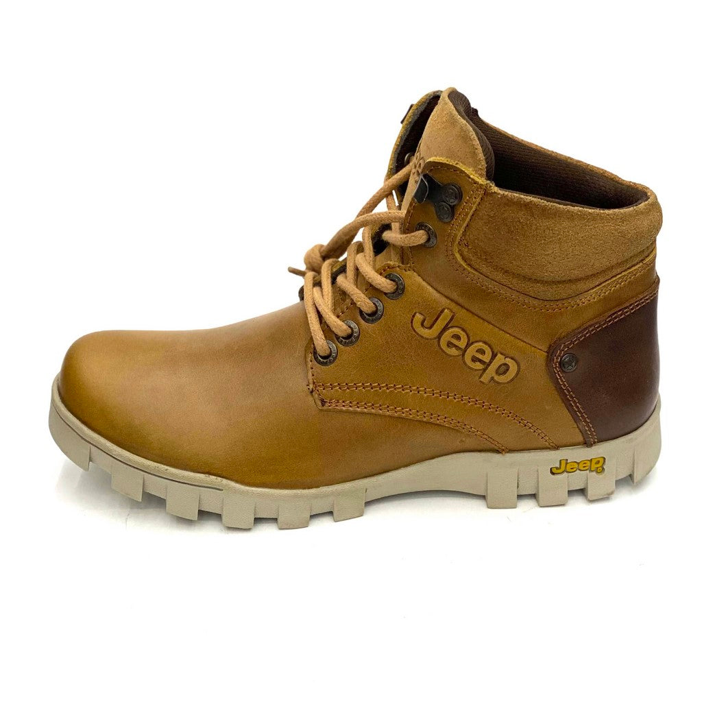 Botas Jeep de piel lisas con talon Basilio jp1970 miel avocado